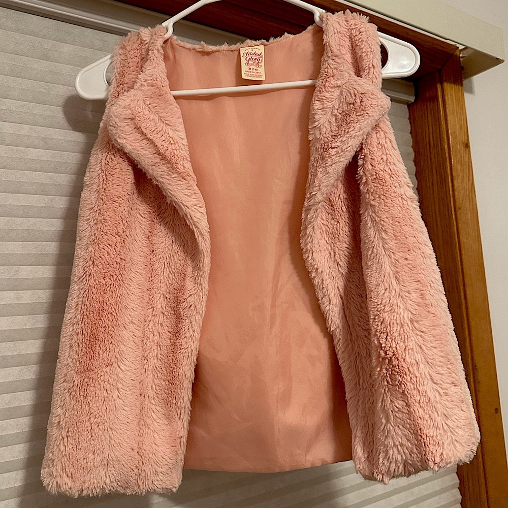 Faded Glory Pink Fuzzy Vest! Kids